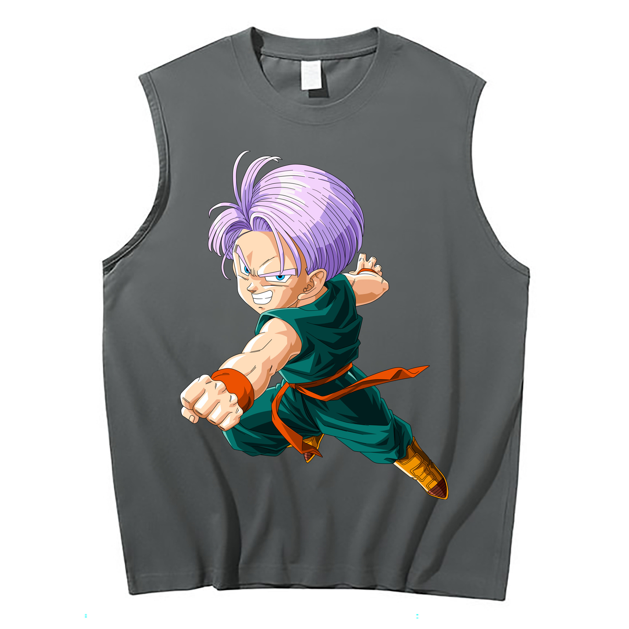 （画像用） ドラゴンボール トランクス（Torankusu）DRAGON BALL Trunks コットン100％タンクトップ（フロントプリント）